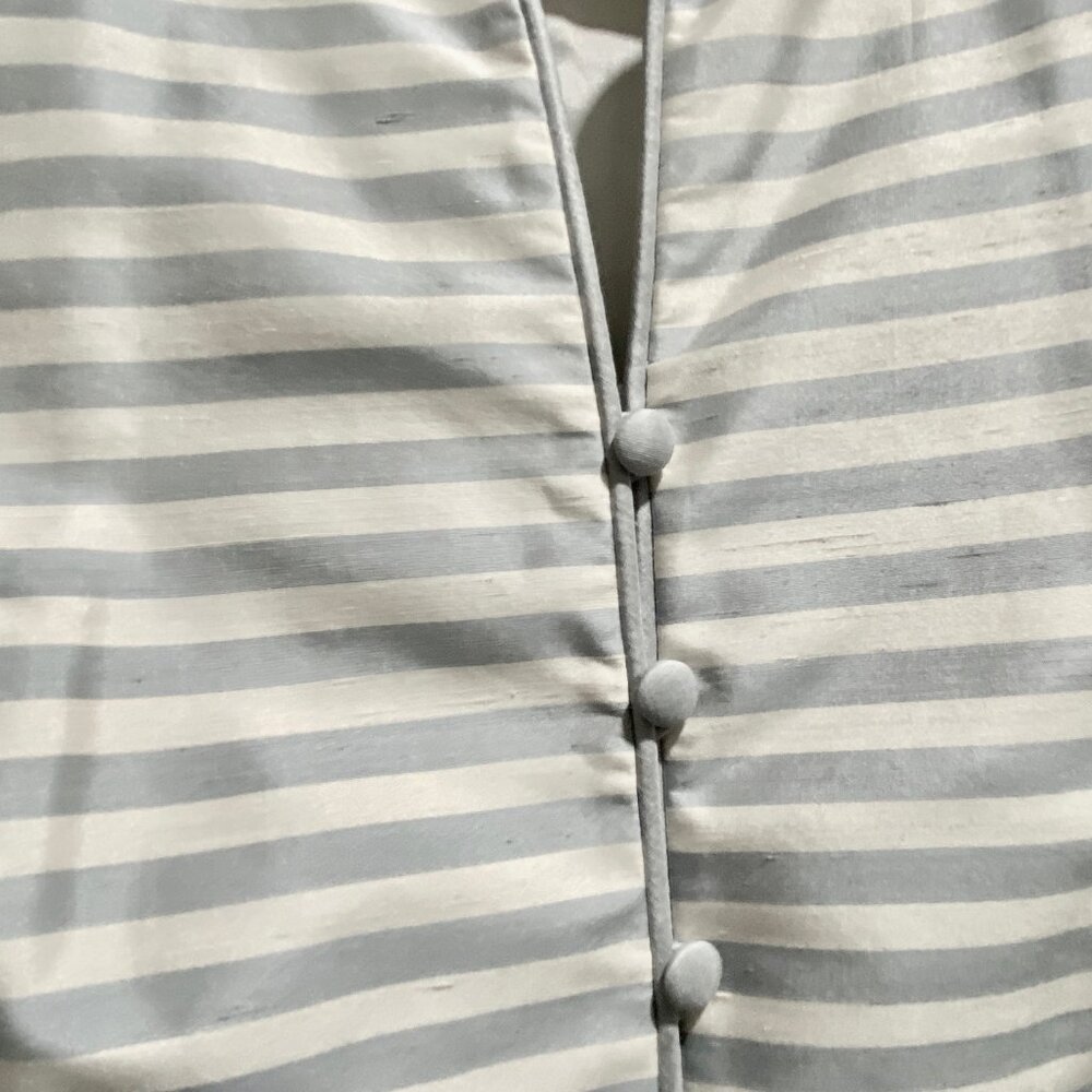 (4)  Vintage Kasper Work Office Minimalist Silk Lined Striped Blazer 6 - Picture 3 of 8
